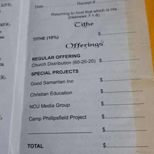 Virtual Tithe Envelope